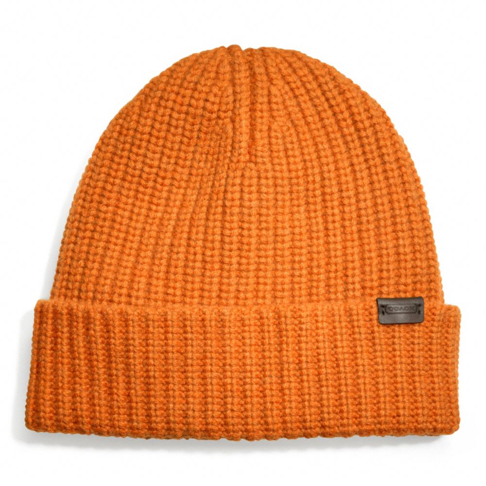 CASHMERE SOLID RIBBED KNIT CAP - COACH f83148 - 25226