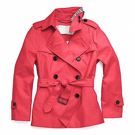 COACH CLASSIC SHORT TRENCH - RED - f83349