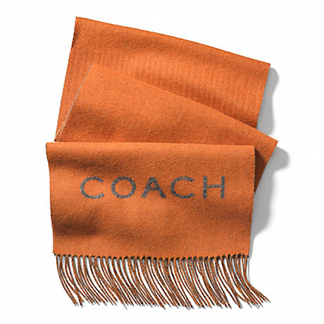 COACH BICOLOR DOUBLE FACED CASHMERE BLEND WOVEN SCARF -  - f83758
