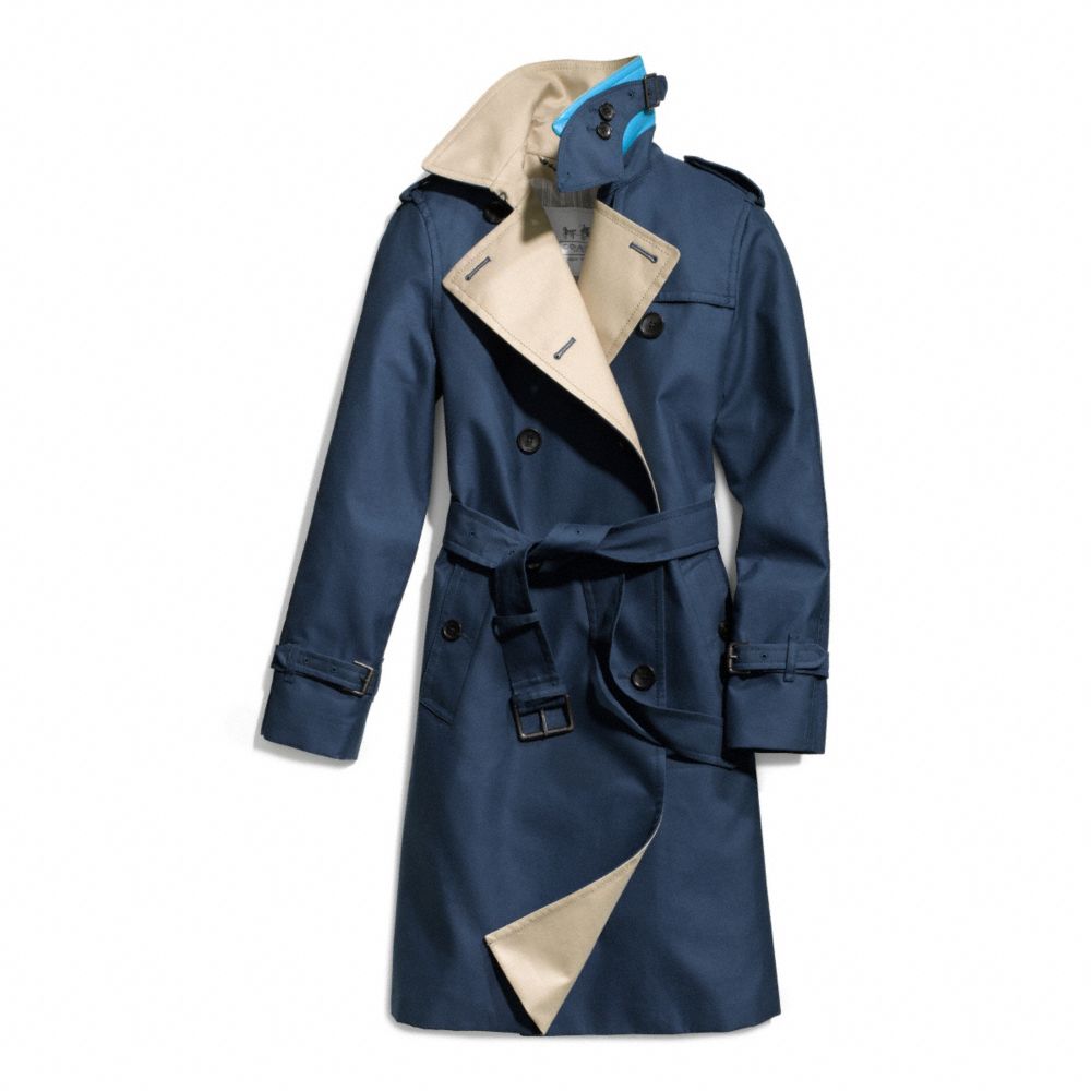 COLORBLOCK LONG TRENCH - COACH f83854 - 27446