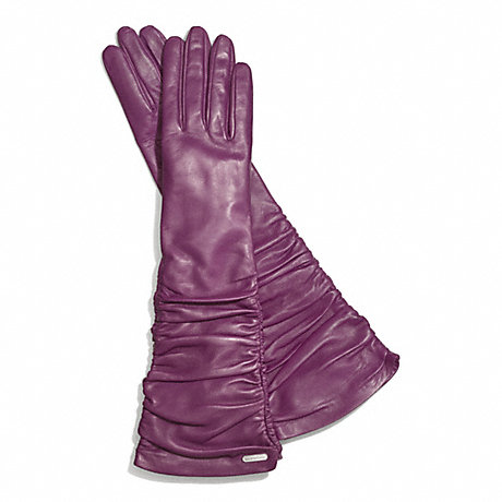 COACH LEATHER LONG GLOVE -  - f83958