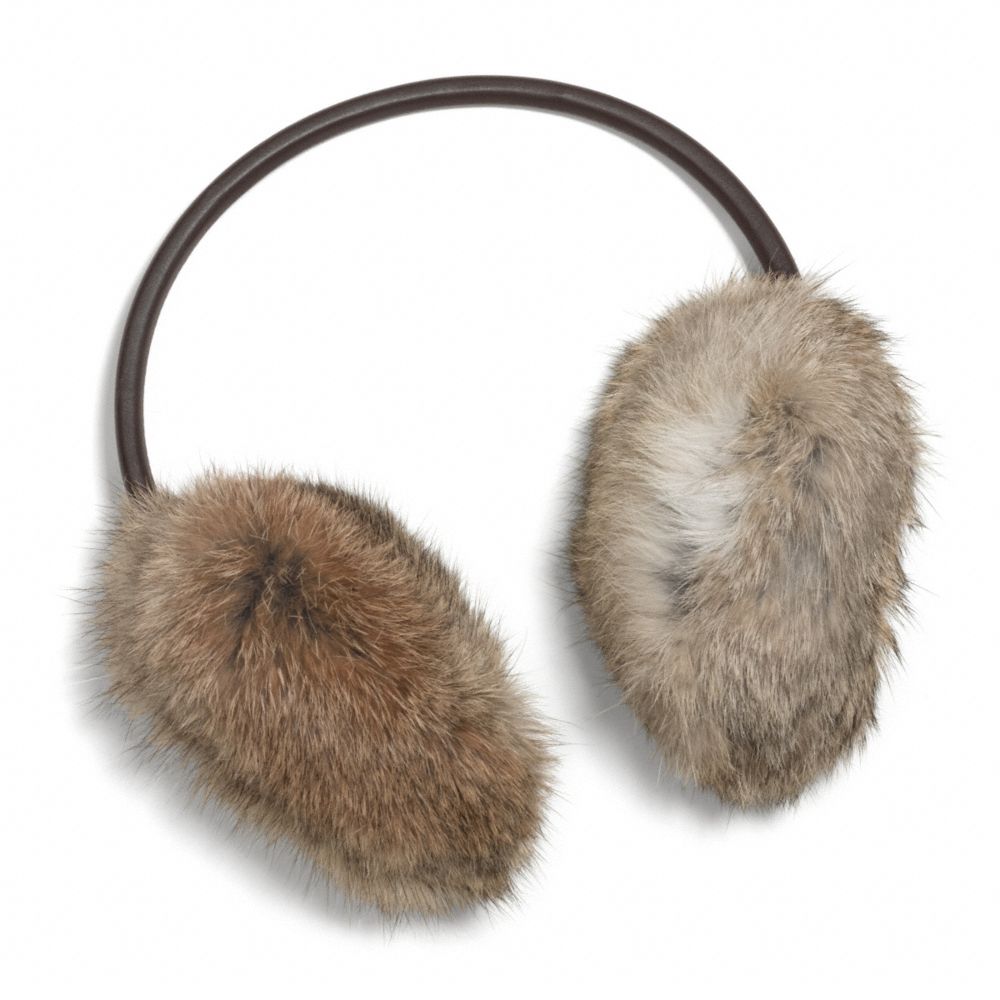 RABBIT FUR EAR MUFFS - COACH f84010 - 19417