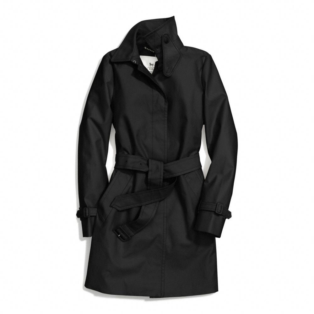 CLASSIC TWILL GETAWAY TRENCH - COACH f84283 -  BLACK