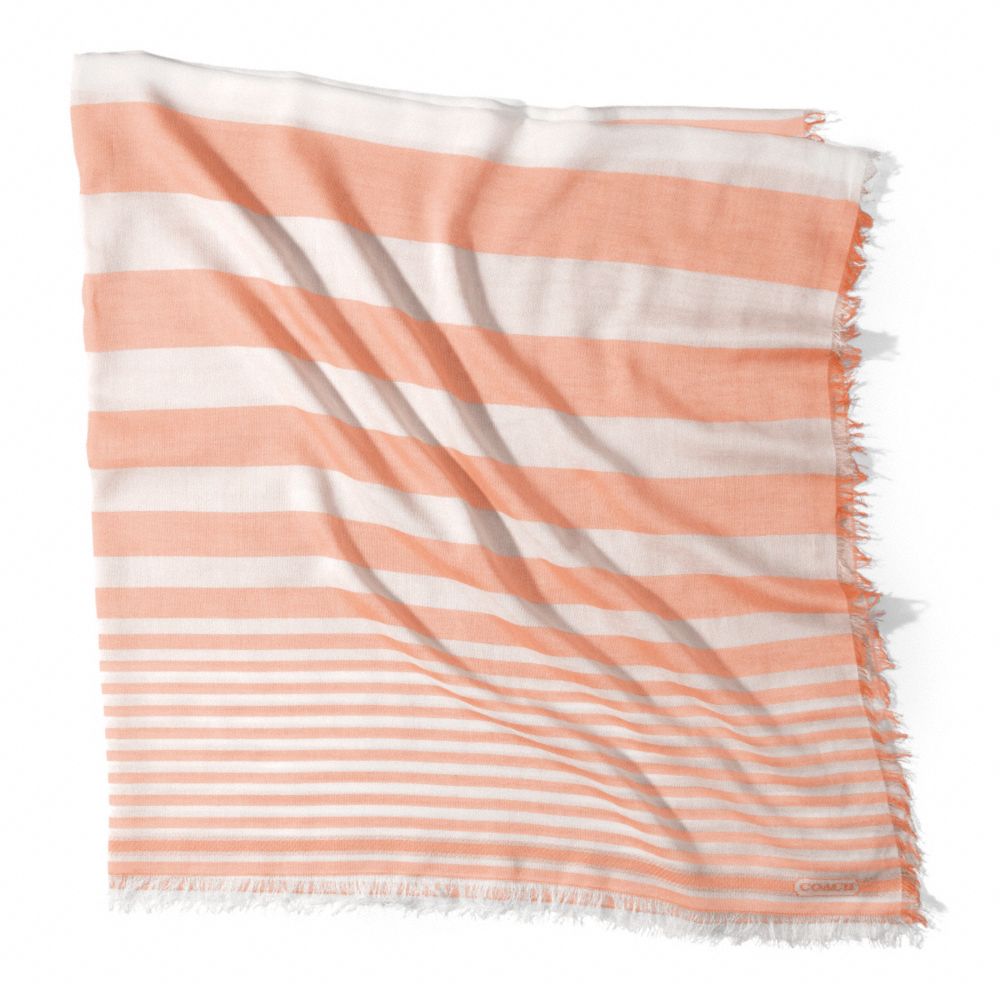 CABANA STRIPE OVERSIZED SQUARE SCARF - COACH f84578 - CKQ