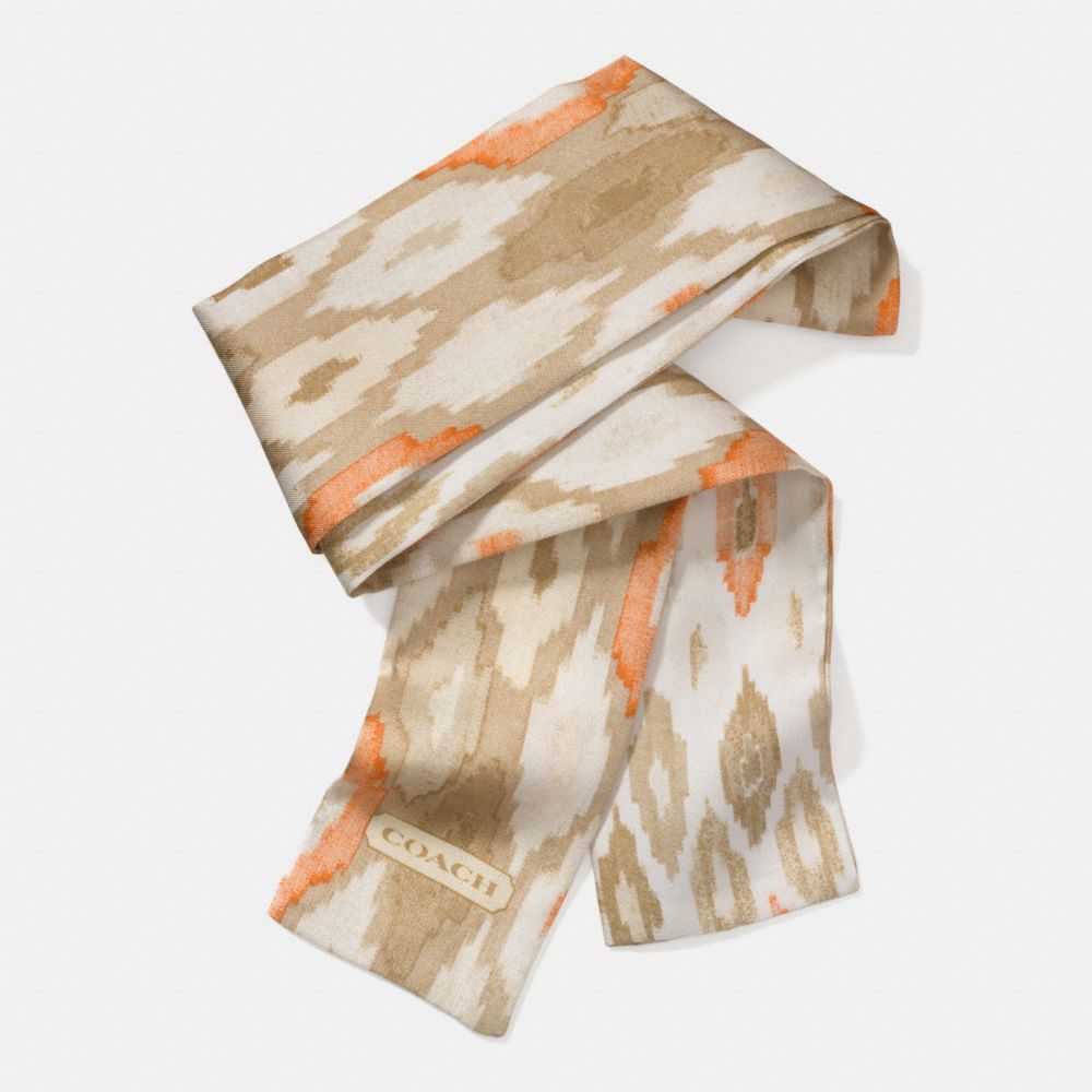 IKAT PONYTAIL SCARF - COACH f84583 -  KHAKI MULTICOLOR