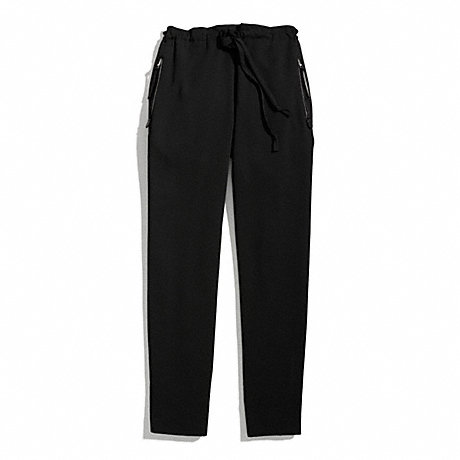 COACH WOVEN SLOUCHY TRACK PANTS - BLACK - f84791