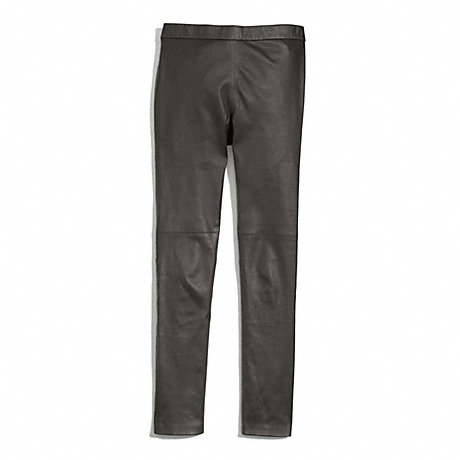 COACH LEATHER STRETCH PENCIL PANT - GRAY - f84823