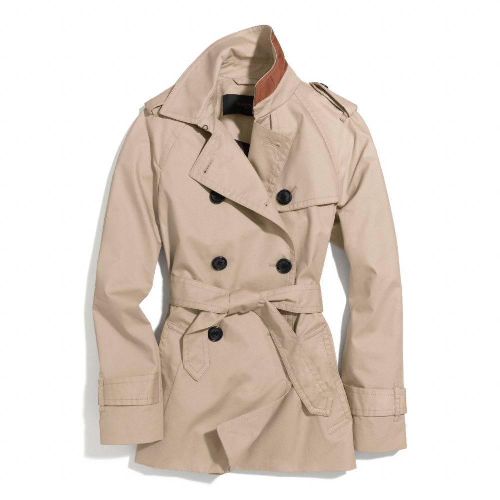 ICONIC SHORT TRENCH - COACH f84976 - KHAKI