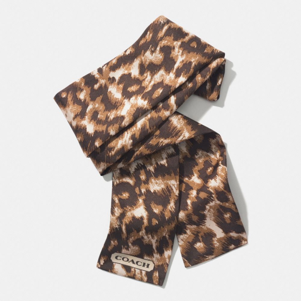 MADISON OCELOT PONYTAIL SCARF - COACH f85088 -  KHAKI