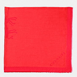 COACH HORSE AND CARRIAGE JACQUARD OVERSIZED SQUARE SCARF - RED - F85264