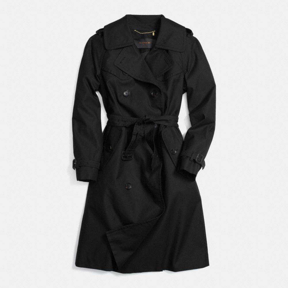 LONG TRENCH - COACH f85283 - BLACK