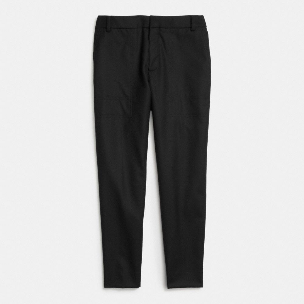 WOOL SLIM PANT - COACH f85522 - BLACK