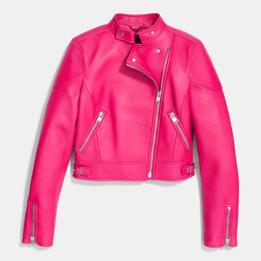RACER JACKET - COACH f85736 -  PINK RUBY