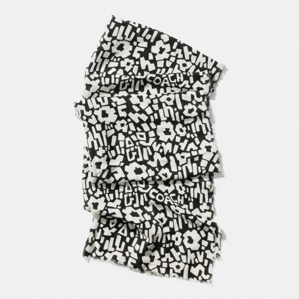 CONFETTI FLORAL WRAP - COACH f85753 - BLACK