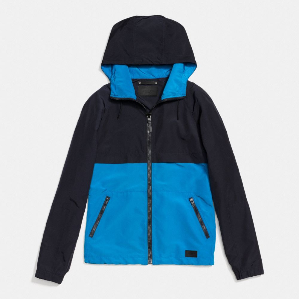 PACKABLE WINDBREAKER - COACH f85806 - AZURE