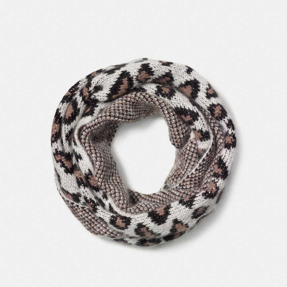 OCELOT INFINITY SCARF - COACH f86010 - CHALK MULTI