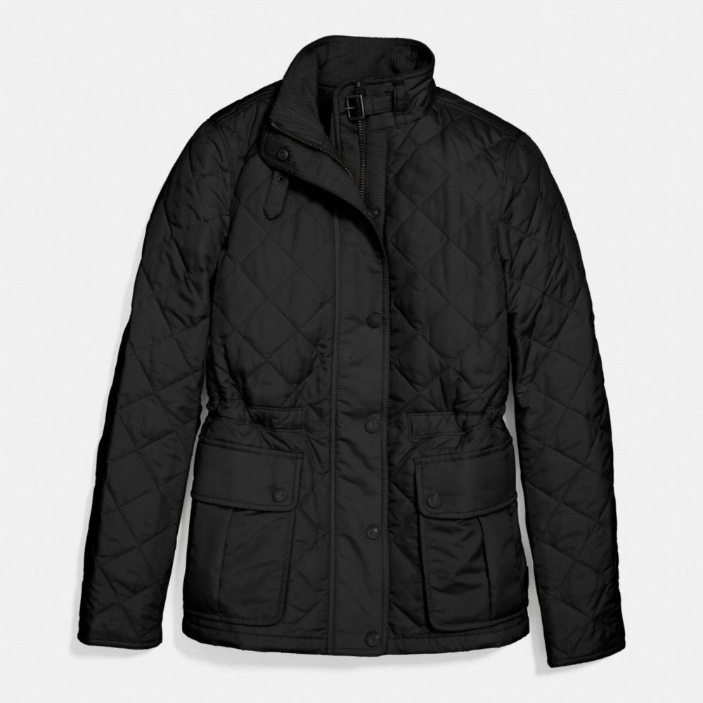 QUILTED JACKET;BLACK;LARGE - COACH f86049 - BLACK