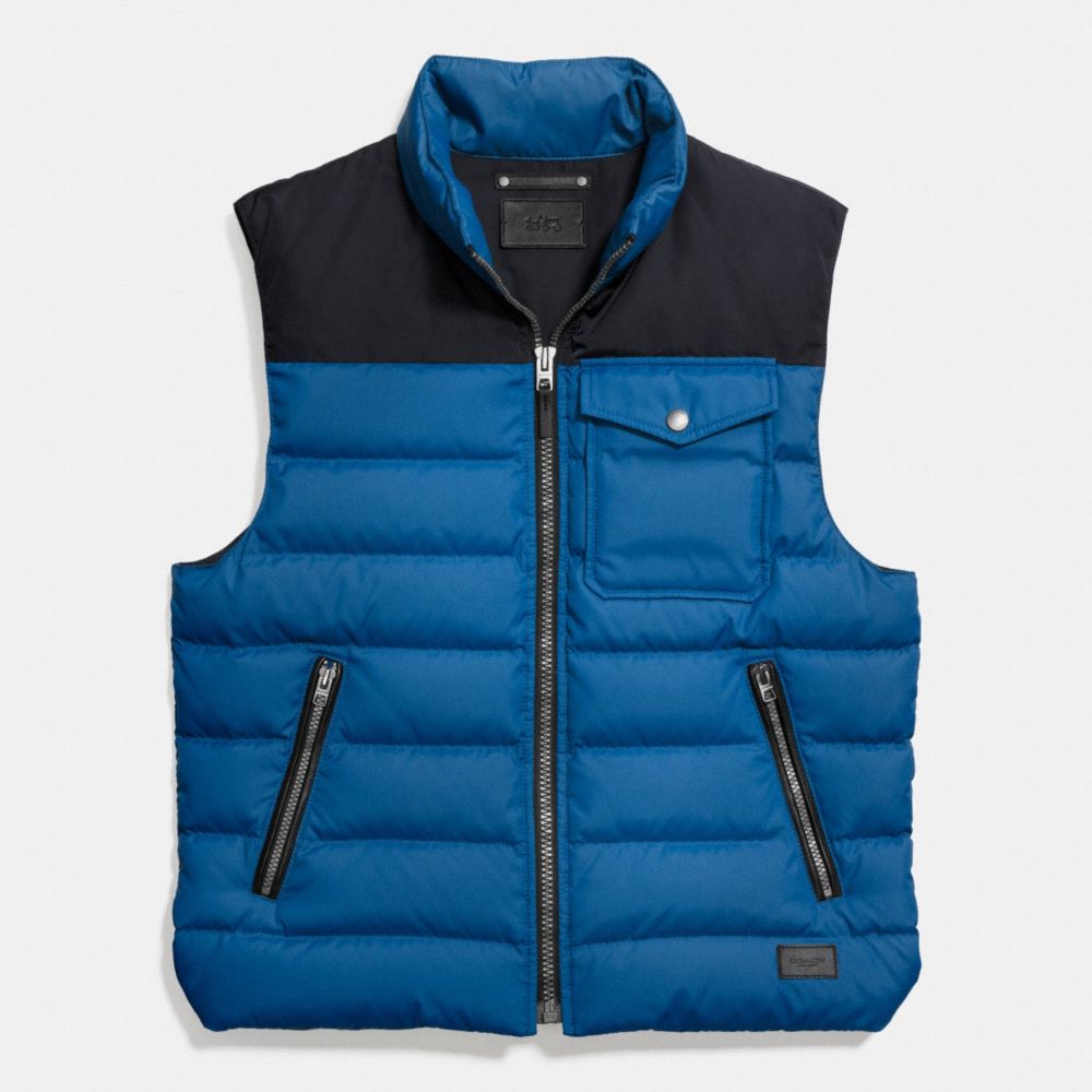 DOWN VEST - COACH f86510 - DENIM