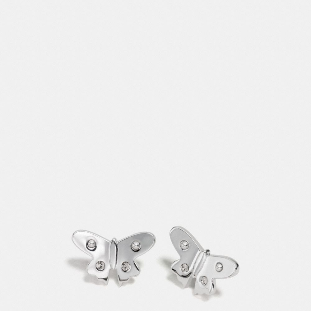 BUTTERFLY STUD EARRINGS - COACH f86798 - SILVER