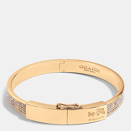 COACH COACH PAVE PLAQUE HINGED BANGLE - RESIN/CLEAR - f90346