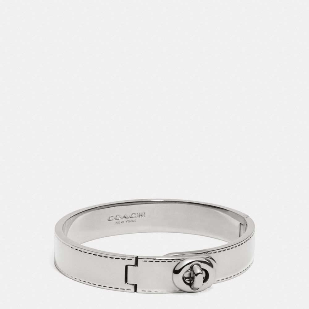 COACH METAL TURNLOCK HINGED BANGLE - COACH f90368 - SILVER