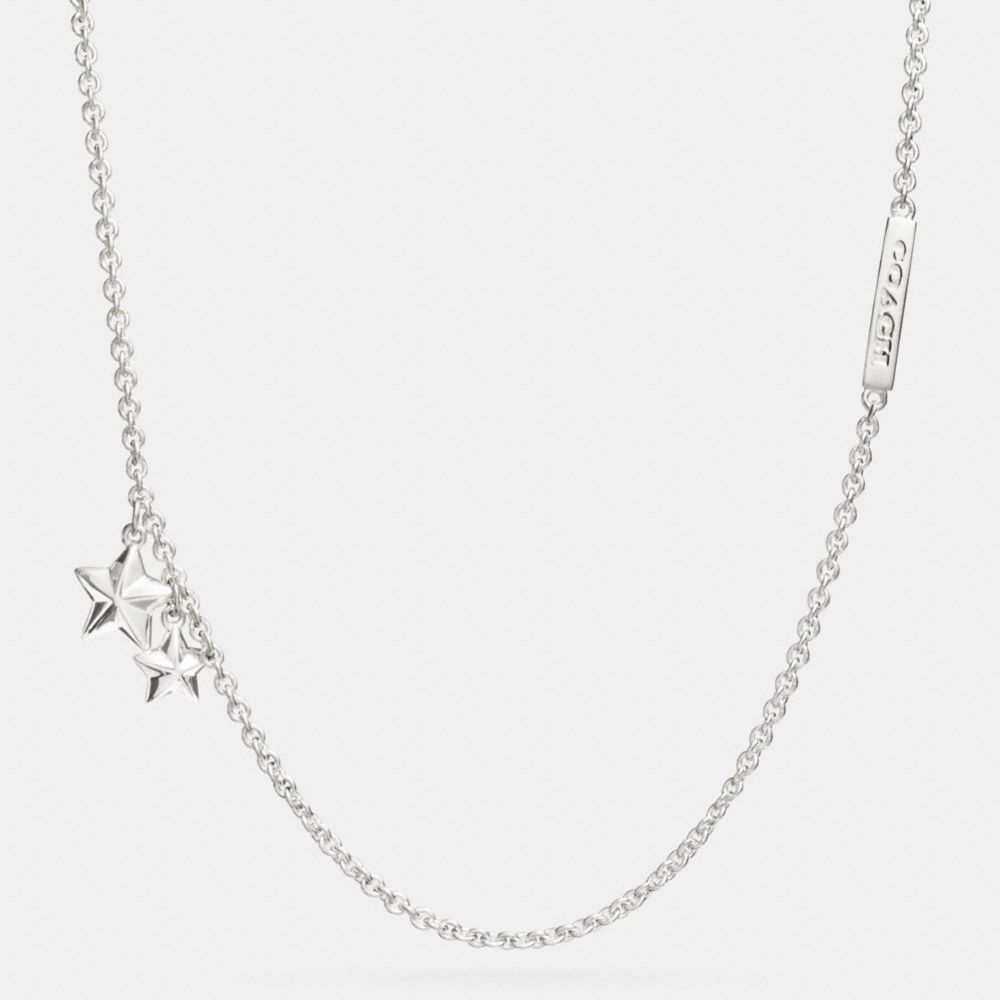 STERLING MULTI STAR NECKLACE - COACH f90481 - SILVER/SILVER