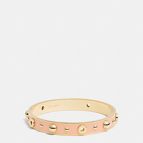 COACH ENAMEL GROMMETS AND RIVETS BANGLE - GOLD/APRICOT - f90512