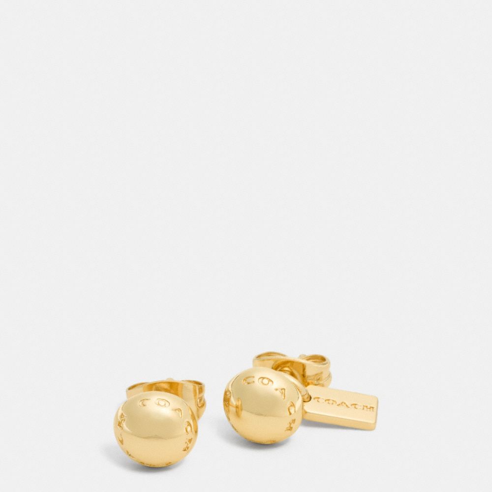 COACH RIVET STUD EARRINGS - COACH f90558 -  GOLD