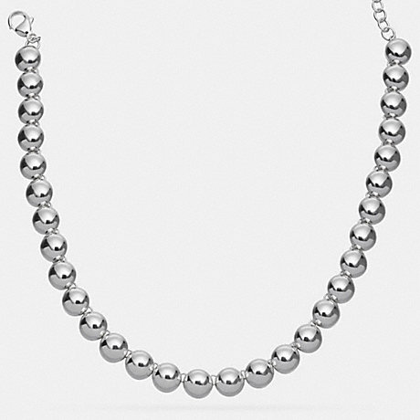 COACH STERLING SILVER RIVET NECKLACE - SILVER/SILVER - f90647