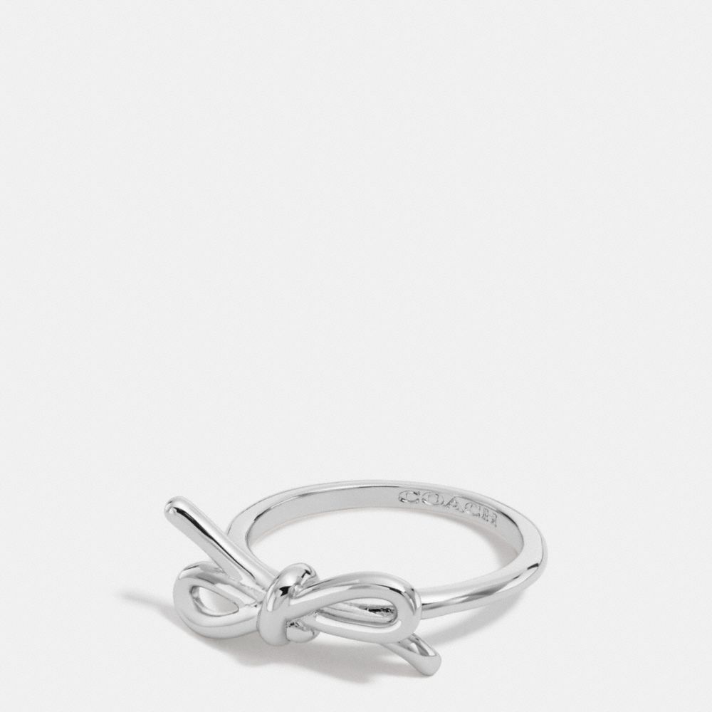 STERLING BOW RING - COACH f90792 - SILVER/SILVER