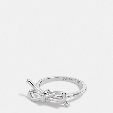 COACH STERLING BOW RING - SILVER/SILVER - f90792