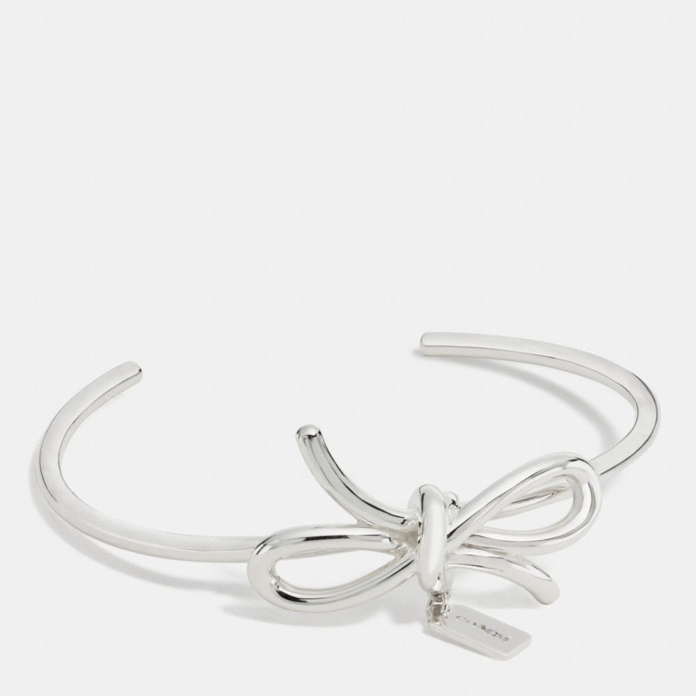 STERLING BOW CUFF - COACH f90798 - SILVER/SILVER