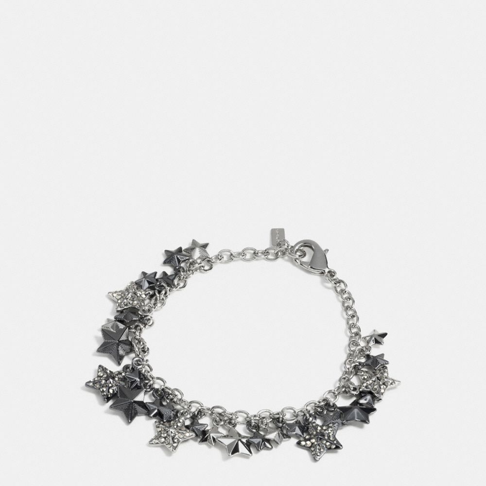 PAVE METAL STARS CHARM BRACELET - COACH f90841 - SILVER/MULTI