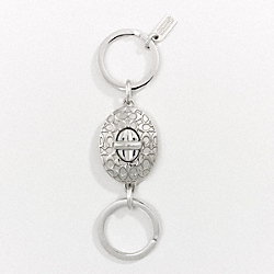 COACH SIGNATURE EMBOSSED TURNLOCK VALET KEY RING - ONE COLOR - F92813