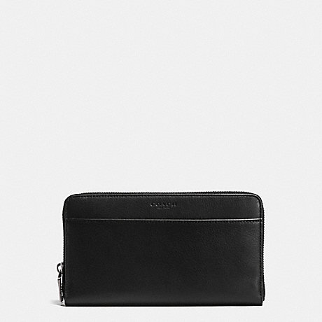 COACH TRAVEL WALLET IN SPORT CALF LEATHER - BLACK - f93482