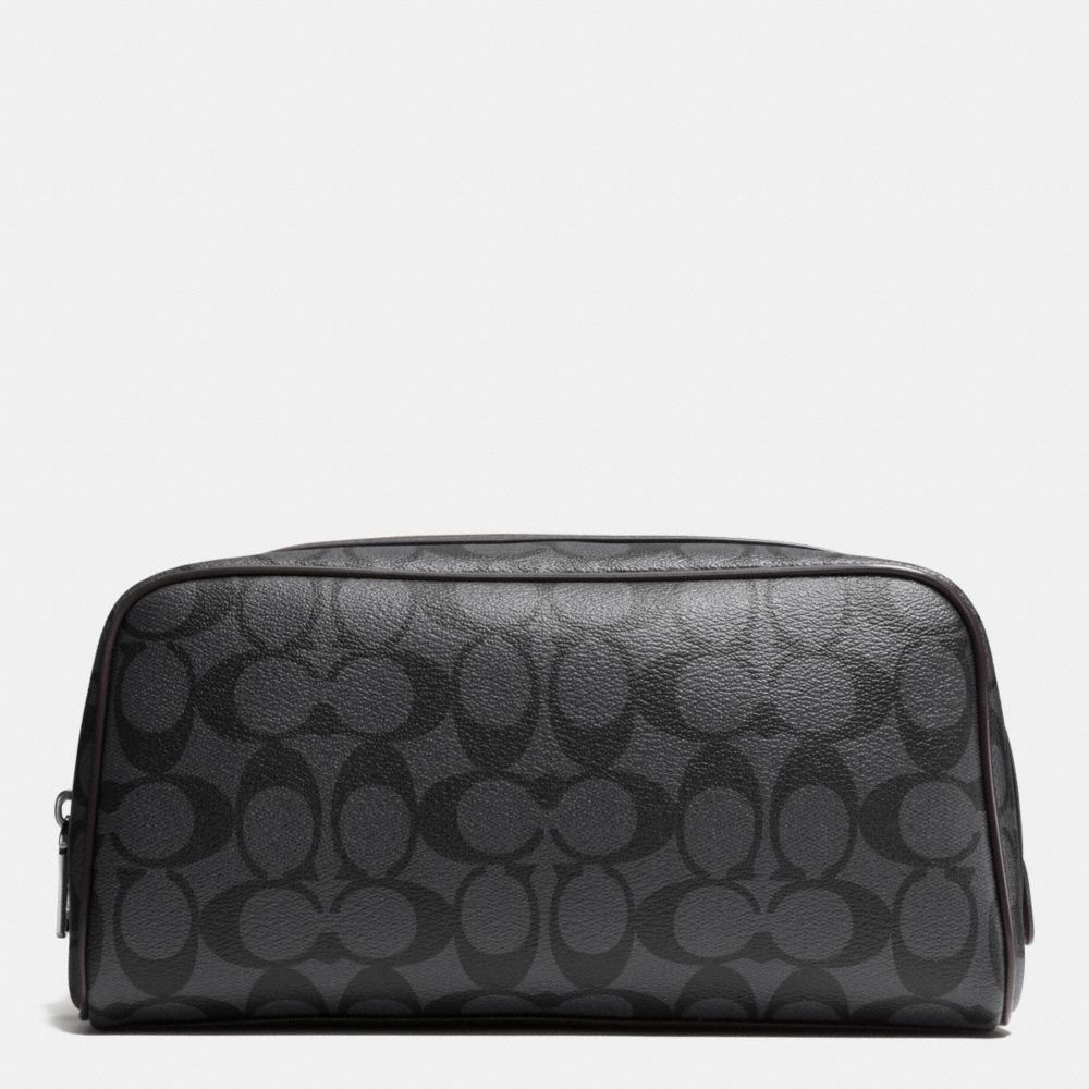 TRAVEL KIT IN SIGNATURE - COACH f93536 - CHARCOAL/BLACK