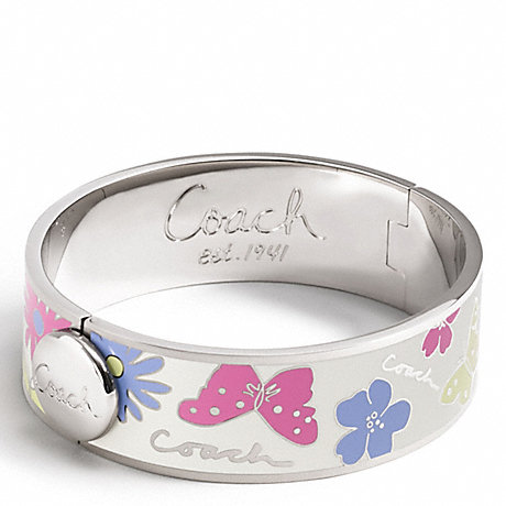 COACH THREE QUARTER INCH BUTTERFLY HINGED BANGLE -  - f95499