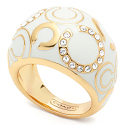 COACH SCATTERED OP ART PAVE DOMED RING - ONE COLOR - F96058