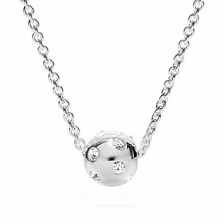COACH STERLING PAVE BALL NECKLACE -  - f96203