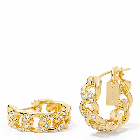 COACH PAVE LINK EARRINGS -  - f96218