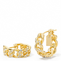 COACH PAVE LINK EARRINGS - ONE COLOR - F96218