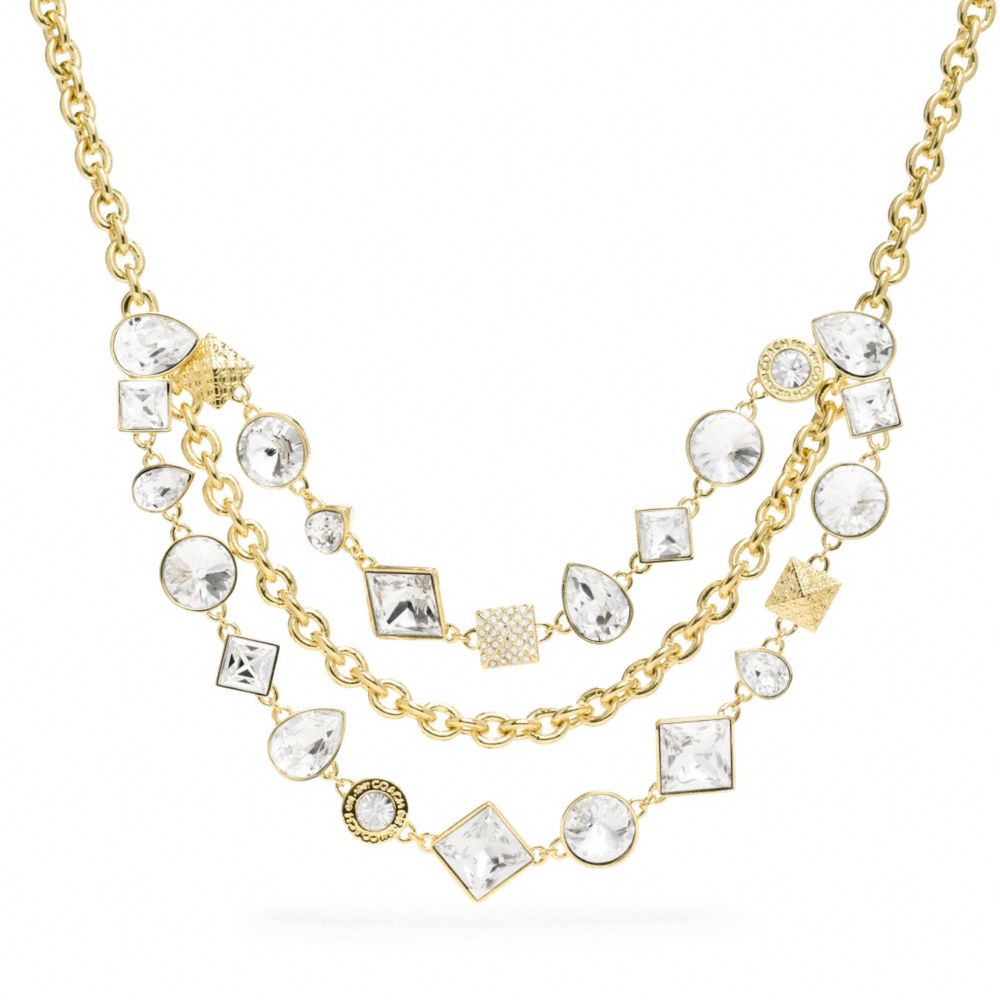 CRYSTAL CLUSTER NECKLACE - COACH f96350 - 13313
