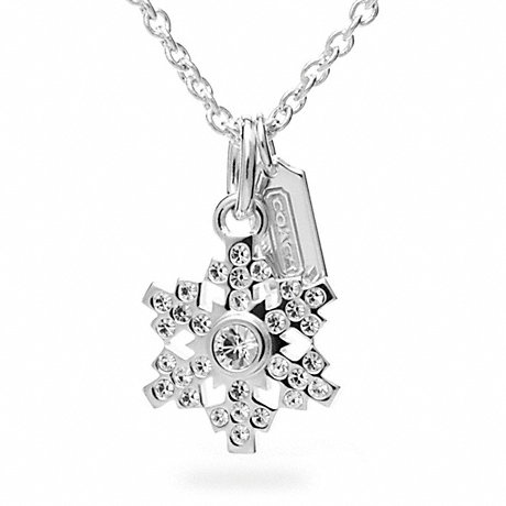 COACH STERLING SNOWFLAKE NECKLACE -  - f96364