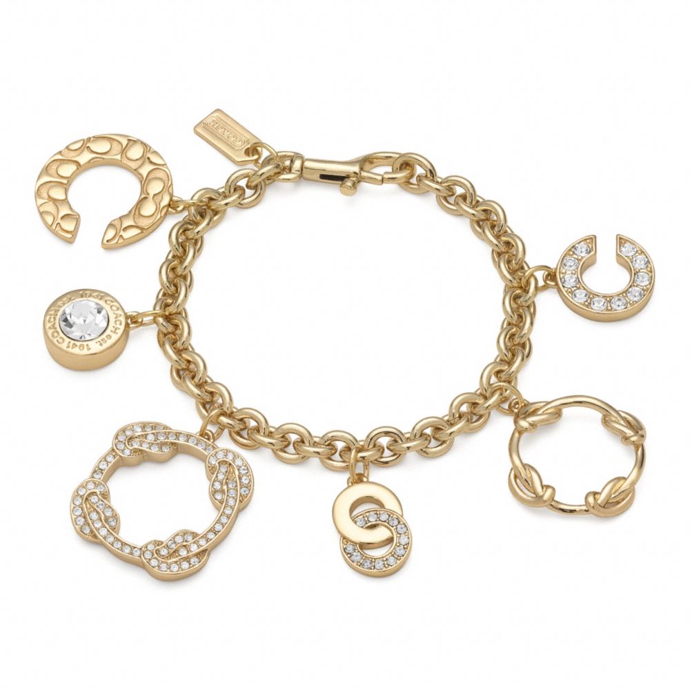 OP ART KNOT CHARM BRACELET