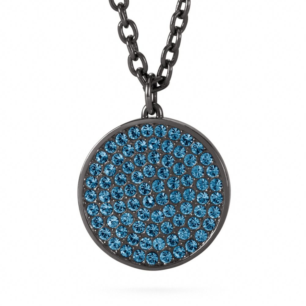 LARGE PAVE DISC PENDANT NECKLACE - COACH f96412 - 11302