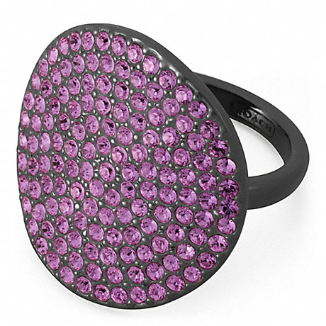 COACH PAVE DISC RING - BKAME - f96415