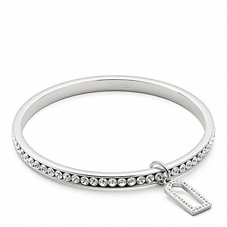 COACH PAVE BANGLE - SILVER/CLEAR - f96416