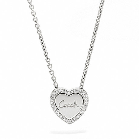 COACH STERLING CONVERTIBLE HEART NECKLACE -  - f96592