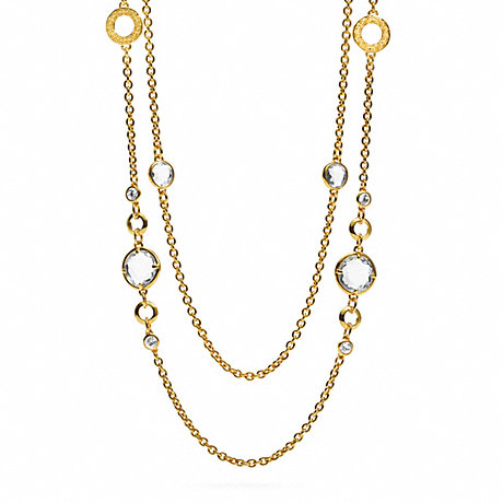 COACH DOUBLE STRAND GLASS STATION NECKLACE -  - f96664