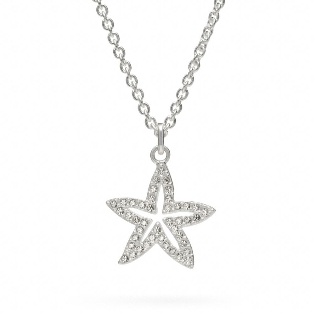STERLING PAVE STARFISH NECKLACE - COACH f96674 - 19121